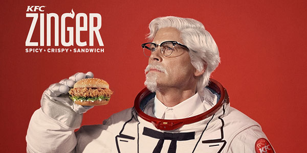 برند KFC Zinger ساندویچ های خود را به فضا می فرستد!
